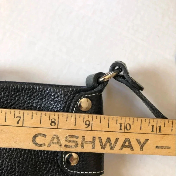 Vera Pelle Black Pebbled Leather  Crossbody - Picture 11 of 15